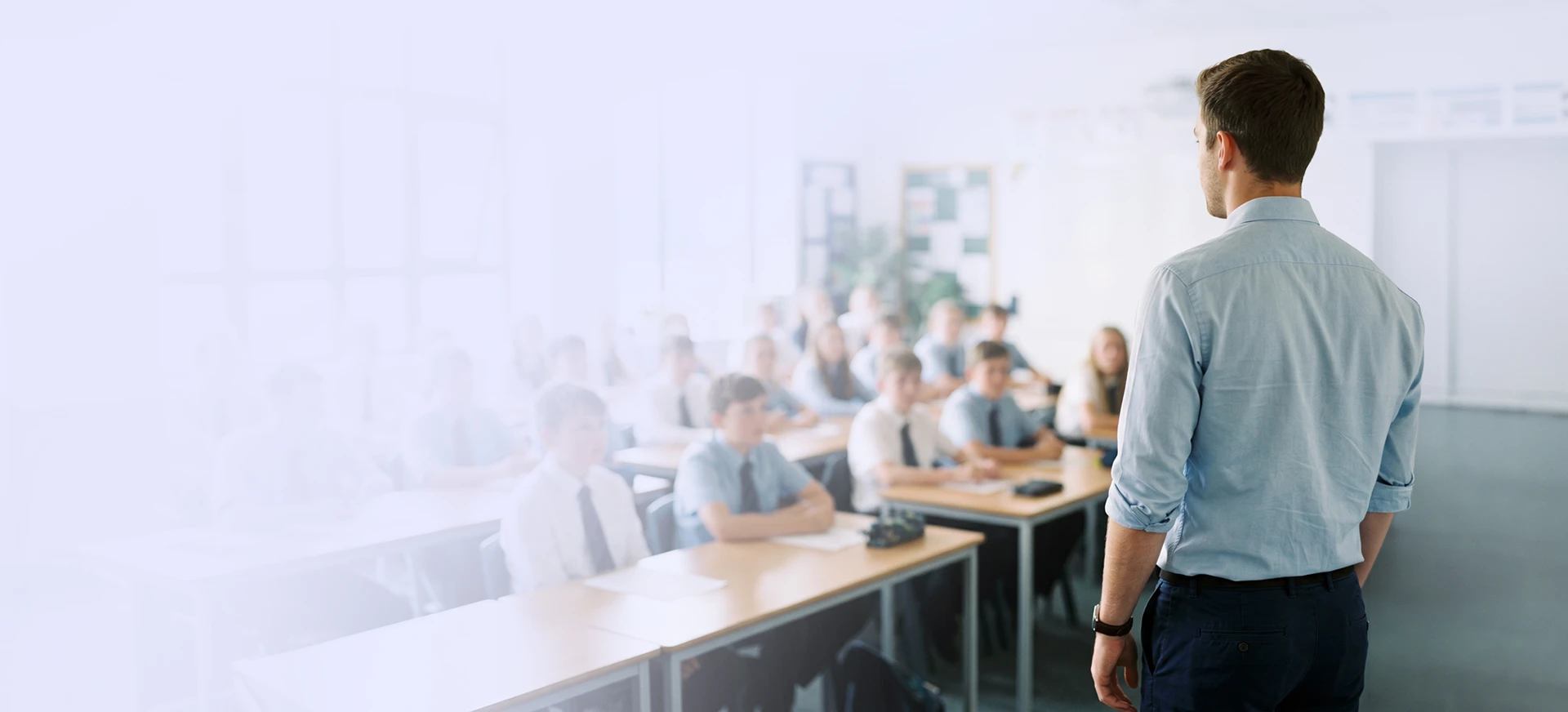 Teacher in front of a class